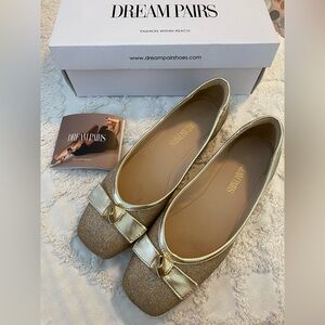 Dream Pairs Glittery Gold Women's Loafers
